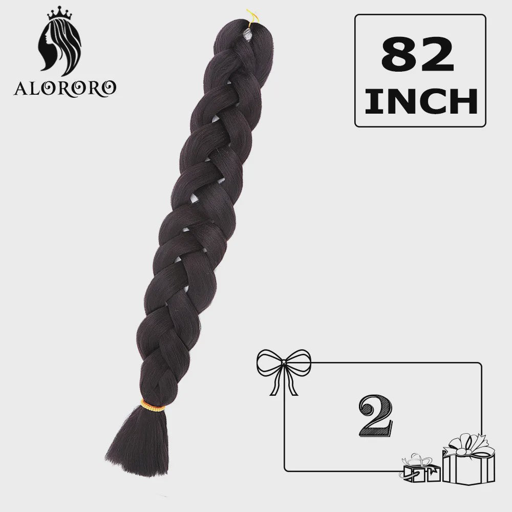 Alororo Jumbo Braids Haarverlenging - 82 Inch Synthetisch Hittebestendig Vlecht Haar