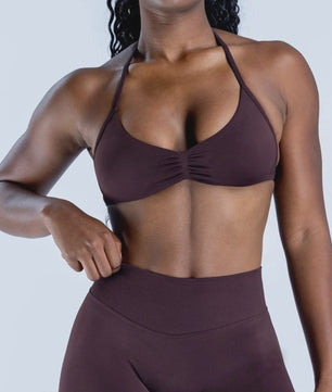 Naadloze Yogaset Dames: Sportbeha met Halternek & High Waist Shorts