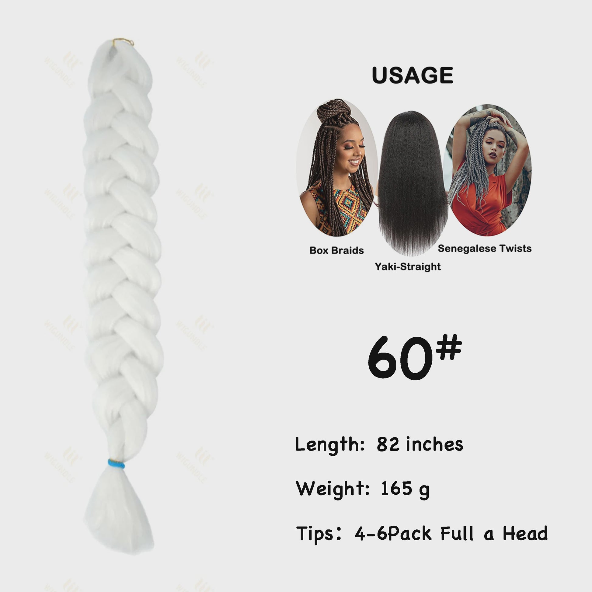 Jumbo Braiding Hair Extensions - 82 inch Synthetisch Vlecht Haar voor Box Braids & Twist