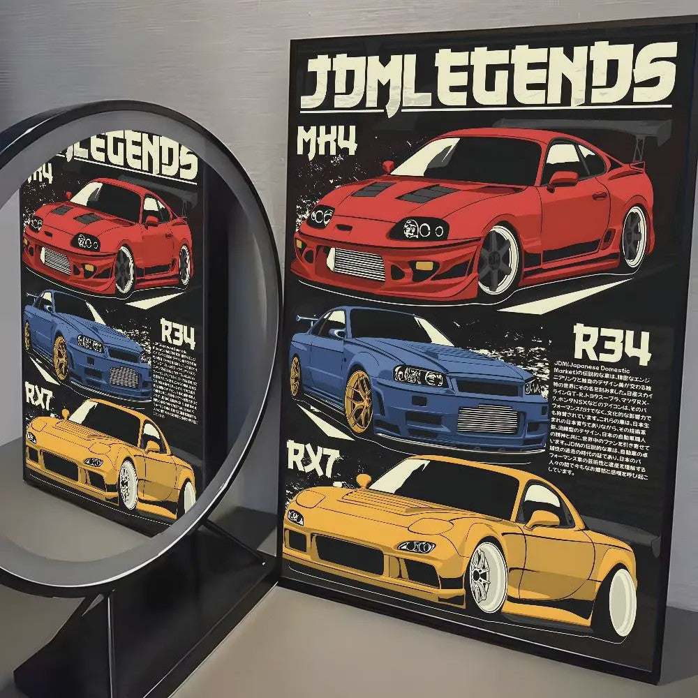 Initial D AE86 JDM Poster - Iconische Auto Kunst voor de Fan