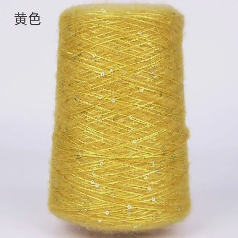 Zacht Pluche Mohair Garen met Pailletten - Kleurrijk Brei-, Haak- en Naaigaren (520g)