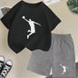 Kinder T-shirt en Short Set - Zomer Sportieve Mode met Grafische Print