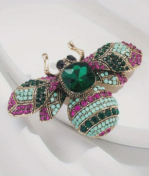 Luxe Bijen Broche met Kristallen - Vintage Baroque Stijl