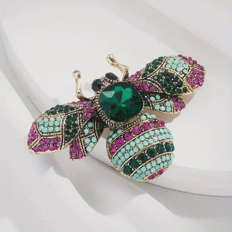 Luxe Bijen Broche met Kristallen - Vintage Baroque Stijl