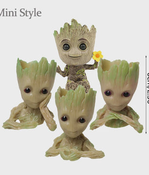 Groot Plantenpot & Decoratief Figuur - Leuke Woondecoratie