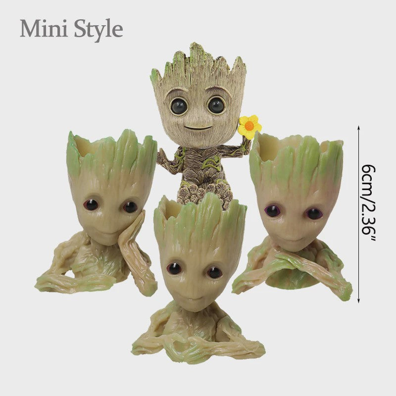 Groot Plantenpot & Decoratief Figuur - Leuke Woondecoratie