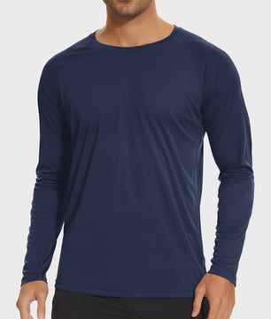 TACVASEN Heren UV-Bescherming T-shirt Lange Mouw - UPF 50+ Sneldrogend & Ademend