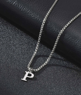 Vnox RVS Letter Ketting Heren - Kies Uw Initiaal - Waterdicht & Minimalistisch