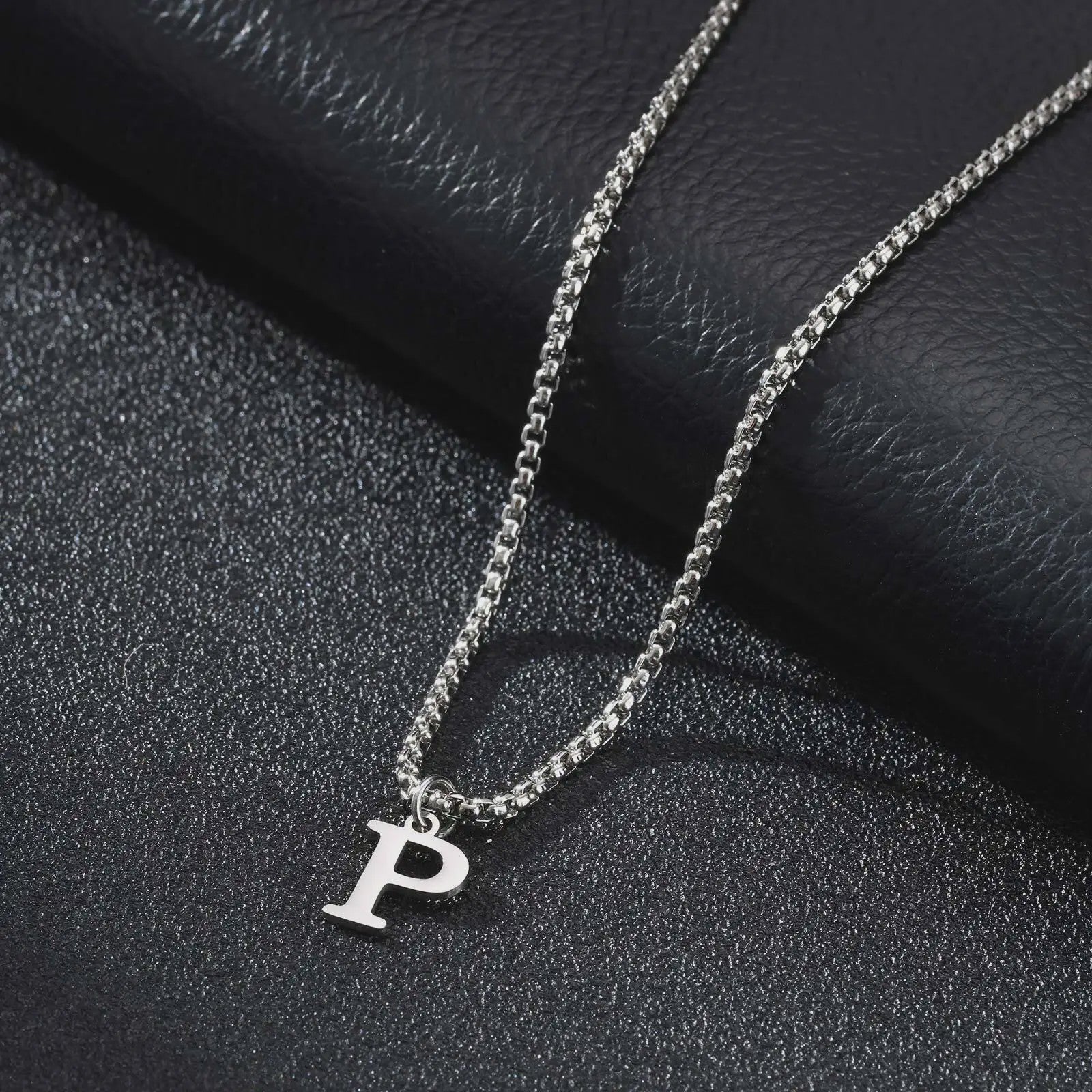 Vnox RVS Letter Ketting Heren - Kies Uw Initiaal - Waterdicht & Minimalistisch