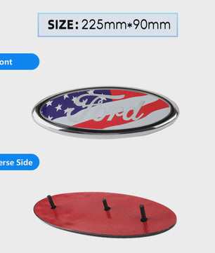 Ford Embleem Stickers - Set van 8 Stuks - Hood, Bonnet & Trunk - Universeel