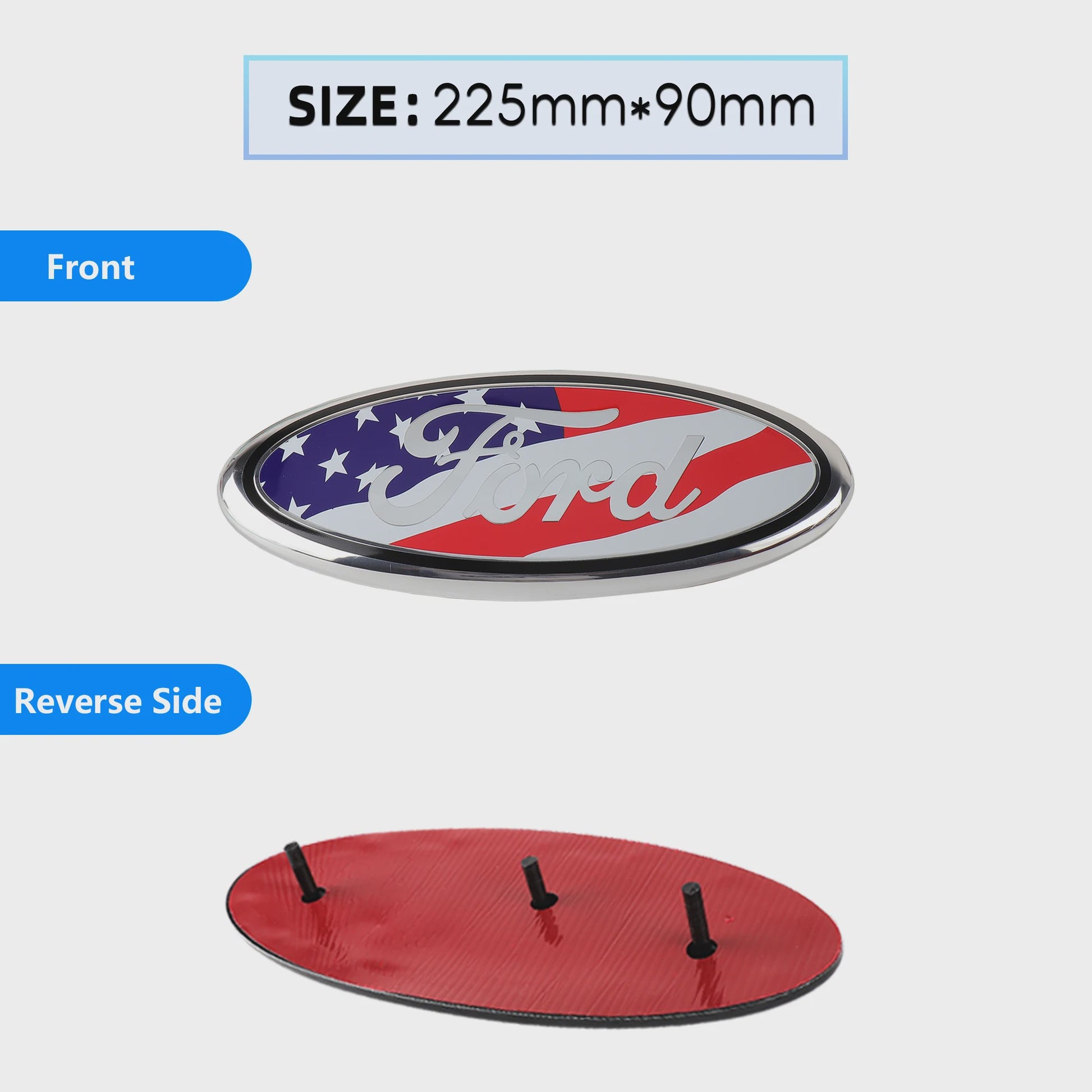 Ford Embleem Stickers - Set van 8 Stuks - Hood, Bonnet & Trunk - Universeel