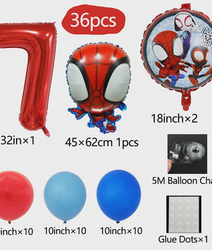 Superheld Folieballonnen Set: Spiderman, Batman, Iron Man & Captain America - Feestdecoratie