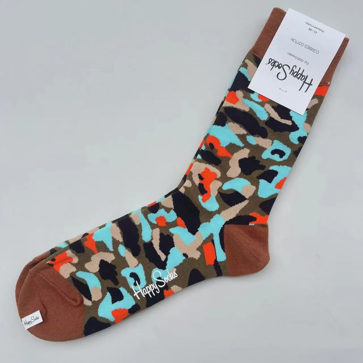 Happy Socks Heren Mid-tube Sokken - Pure Katoen, Klassiek Comfort - Maat 41-46
