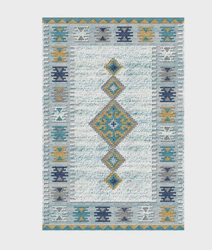 Wasbaar & Opvouwbaar Perzisch Retro Vloerkleed | Zacht Imitatie Kasjmier voor Woonkamer, Slaapkamer & Hal