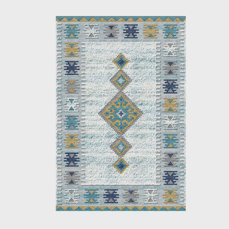 Wasbaar & Opvouwbaar Perzisch Retro Vloerkleed | Zacht Imitatie Kasjmier voor Woonkamer, Slaapkamer & Hal