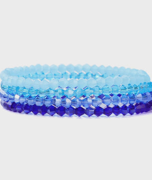 Set van 4 Kristallen Kralen Armbanden - Kleurrijk & Elegant