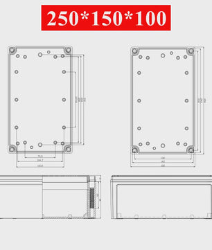Waterproof Plastic Enclosure Box Electronic Electrical Project Box ABS Outdoor Junction Box Housing IP67 Project Instrument Case