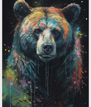 Abstracte Dieren Canvas Poster: Leeuw, Tijger, Aap, Uil - Muurdecoratie Woonkamer