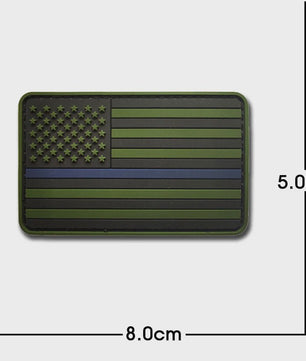 3D PVC Vlag Patches - Rubberen Militaire Emblemen met Klittenband