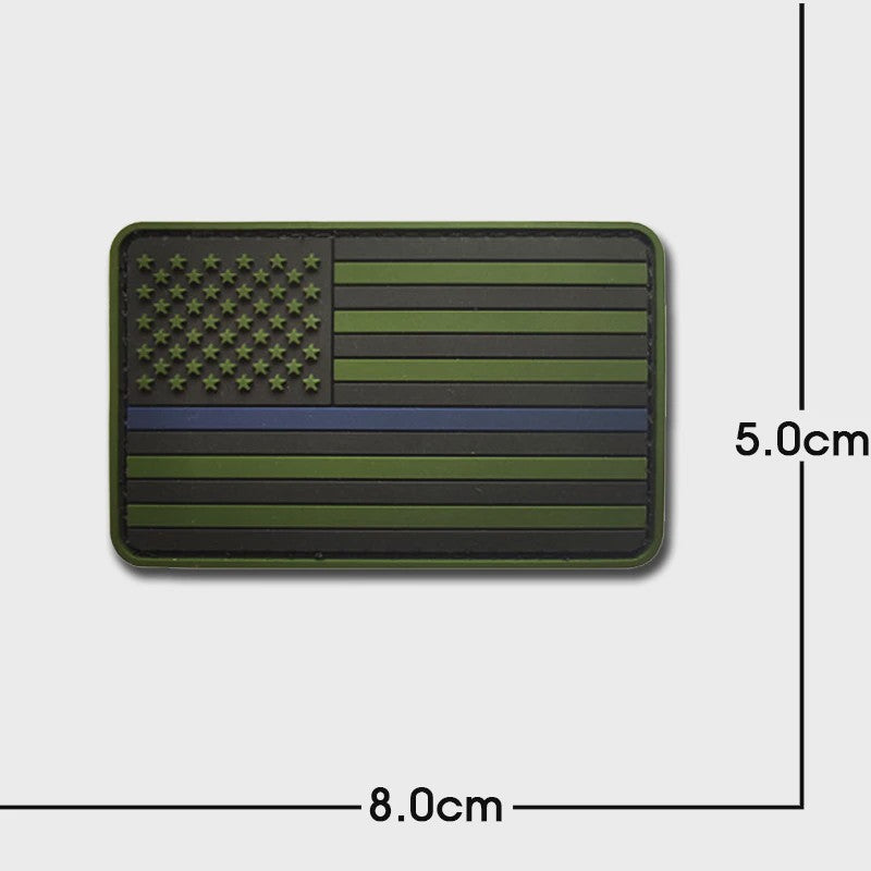 3D PVC Vlag Patches - Rubberen Militaire Emblemen met Klittenband