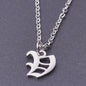 RVS Initiaal Ketting met Oude Engelse Letterhanger - 26 Letters, Perfect voor Hem, Haar of als Koppelkado