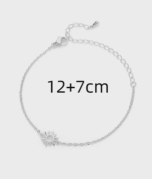 Gouden Anklet met Kralen en Bedels - Roestvrij Staal - Zomerse Strandjuwelen