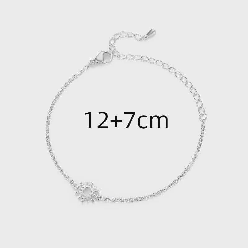 Gouden Anklet met Kralen en Bedels - Roestvrij Staal - Zomerse Strandjuwelen