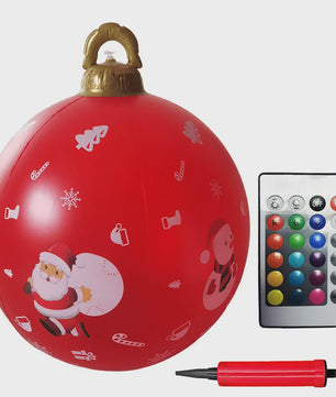 24 Inch Opblaasbare Kerstbal met LED Verlichting - XL Tuindecoratie