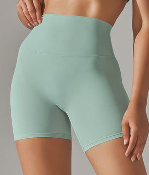Dames Sportshorts Hoge Taille Squat Proof - Sneldrogend voor Yoga, Fitness & Fietsen