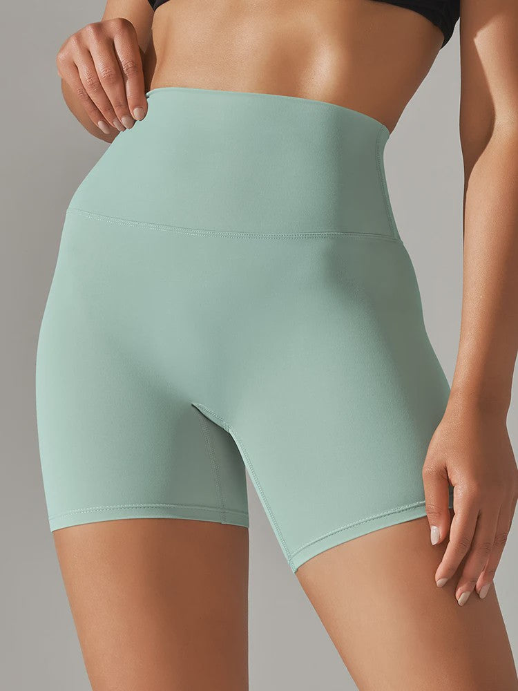Dames Sportshorts Hoge Taille Squat Proof - Sneldrogend voor Yoga, Fitness & Fietsen