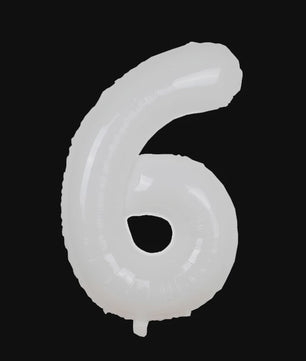 Grote Folie Ballonnen Cijfers 0-9 Cream Caramel & Wit (32/40 inch) - Feestdecoratie