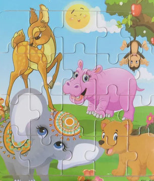 Houten 3D Puzzel Set - 20 Stuks - Dieren & Voertuigen - Educatief Montessori Speelgoed voor Kinderen 3-6 Jaar