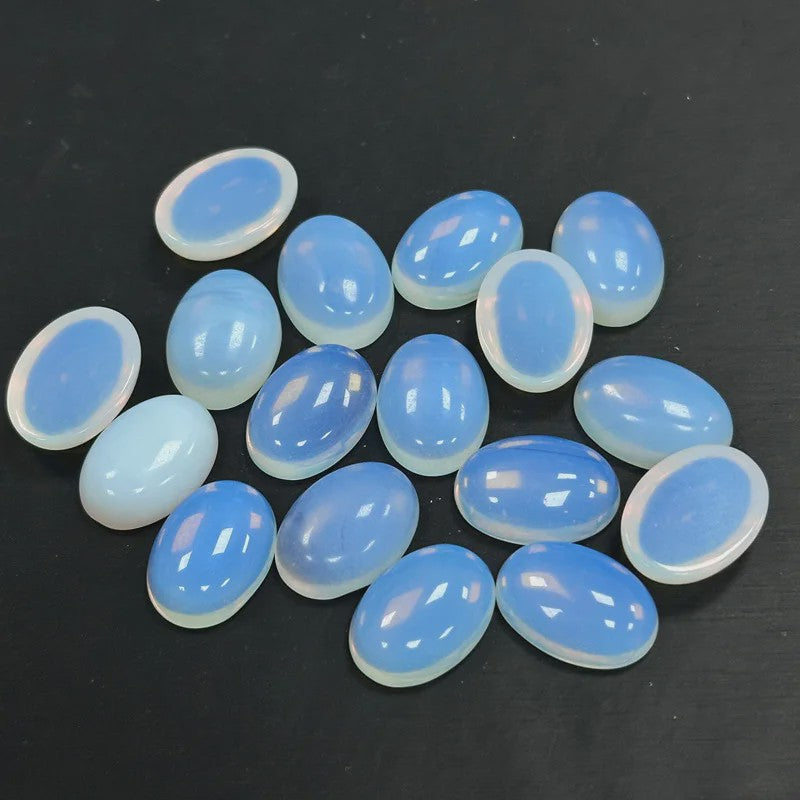 10x Kristal Cabochons Ovaal 13x18mm - Natuurlijke Helende Stenen voor Sieraden Maken