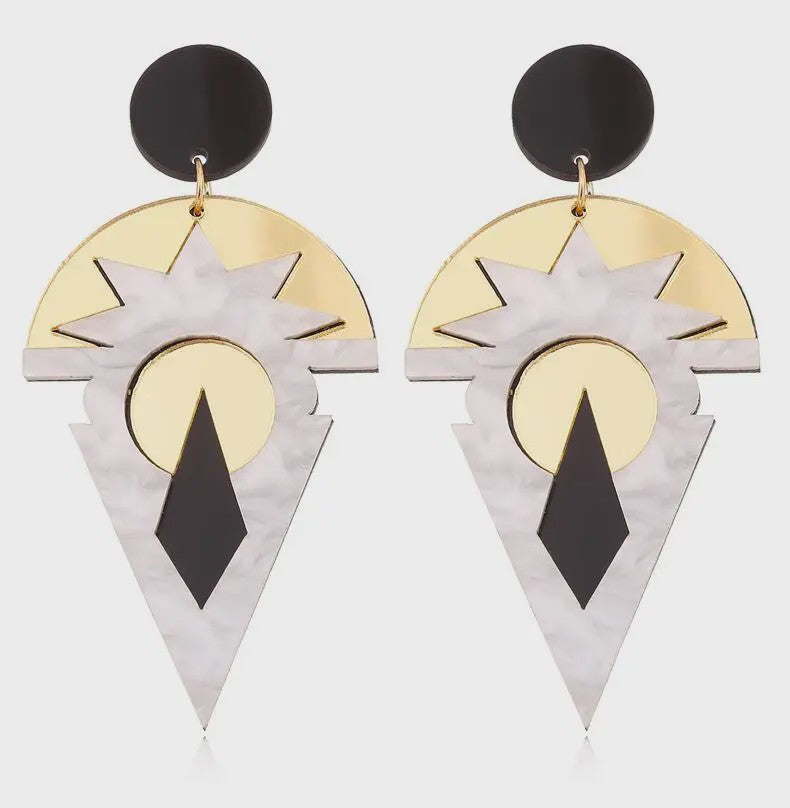 Unieke Acryl Statement Oorbellen - Vrouwen Trendy Party Sieraden