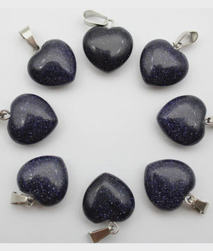 30x Natuursteen Hart Hangers (Amethist/Kwarts/Agaat) - DIY Sieraden Maken