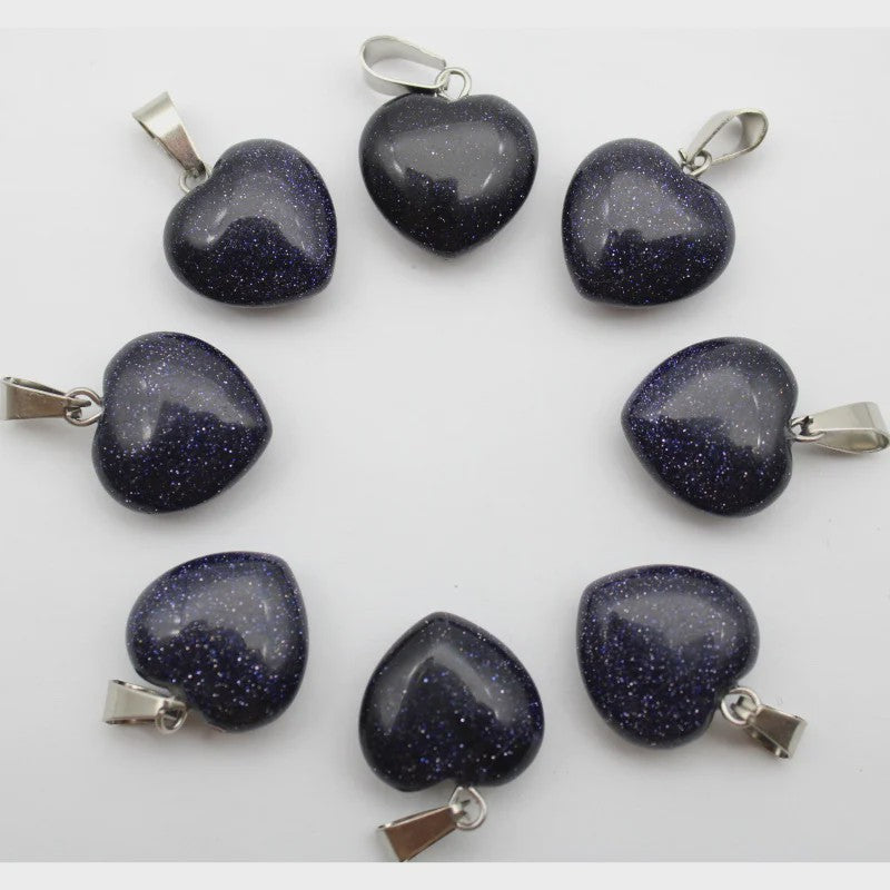30x Natuursteen Hart Hangers (Amethist/Kwarts/Agaat) - DIY Sieraden Maken