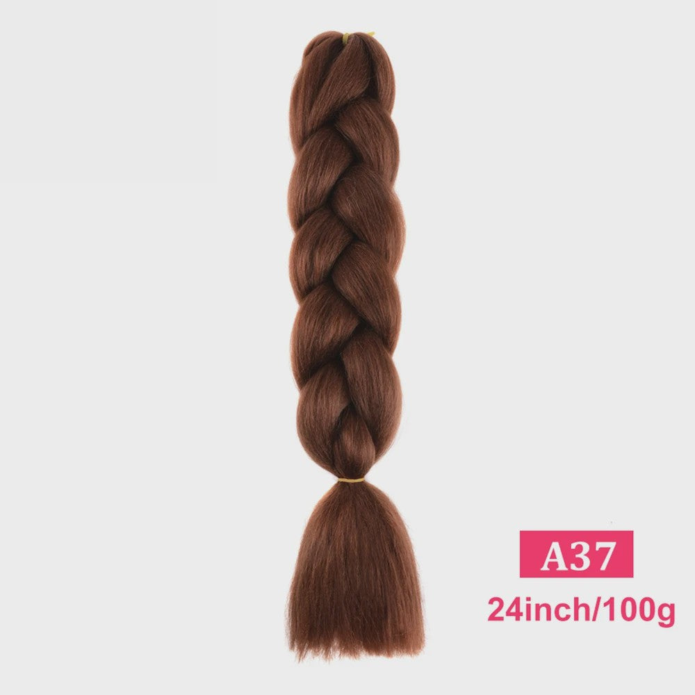 24 Inch Jumbo Braids Haarverlenging - Synthetisch Vlecht Haar in Kleurrijke Tinten
