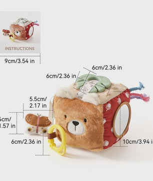 Montessori Stoffen Tissue Box Speelgoed - Educatief Sensorisch Speelgoed voor Baby's met Vinger Oefening