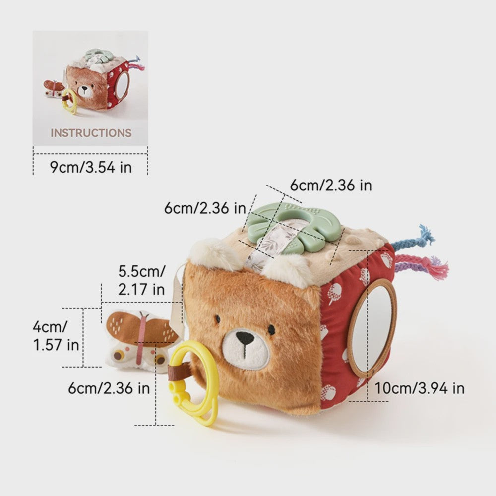 Montessori Stoffen Tissue Box Speelgoed - Educatief Sensorisch Speelgoed voor Baby's met Vinger Oefening