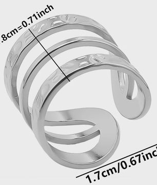 Unieke Dames Ringen van RVS - Vintage Stijl, Waterdicht & Textuur