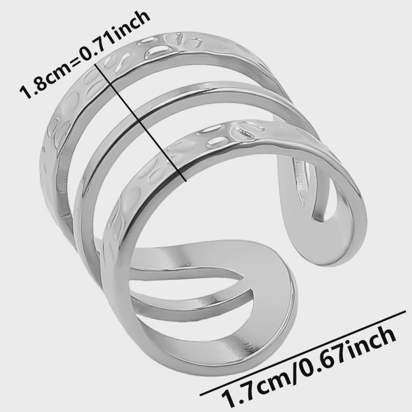 Unieke Dames Ringen van RVS - Vintage Stijl, Waterdicht & Textuur