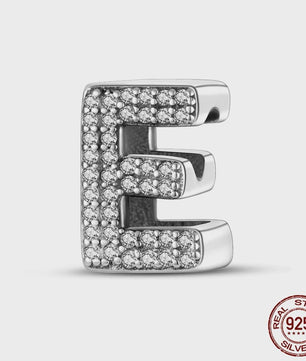 925 Sterling Zilver Letter Bedels A-Z met Zirkonia - Personaliseer je Armband