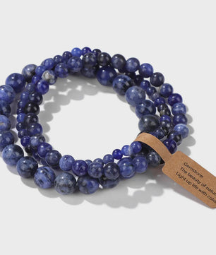 Set van 3 Natuurstenen Kralen Armbanden - Dames & Heren - 4, 6, 8 MM