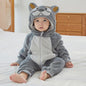 Baby Romper Dierenkostuum Kigurumi - Zacht Flanellen Jumpsuit voor Jongens & Meisjes