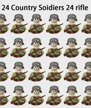 Bouwblokken Soldaten Set: Tweede Wereldoorlog Leger Figuren & Wapens - Kinder Speelgoed
