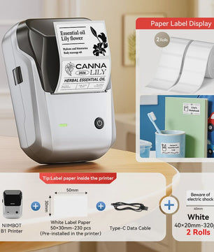 Niimbot B1 Draadloze Thermische Labelprinter - Ideaal voor Kleine Bedrijven, Huis & Cadeaus