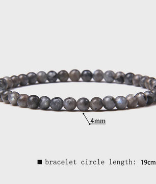 Natuursteen Armband met Kwarts, Kattenoog, Jades & Aquamarijn Kralen - Stretch Bangle voor Dames & Heren