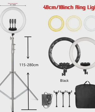 18 Inch Ring Light LED Lamp met Verstelbaar Statief & Telefoonhouder voor YouTube, Foto & Studio