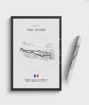 Vintage F1 Circuit Poster: Zwart-Wit Formule 1 Kunst voor de Raceliefhebber
