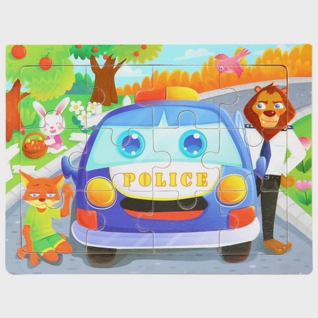 Houten 3D Montessori Puzzel - 30 Delen met Vrolijke Dieren - Educatief Speelgoed voor Kinderen